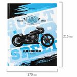 Дневник 1-4 класс 48 л., твердый, BRAUBERG, глянцевая ламинация, с подсказом, "Дрифт", 106355