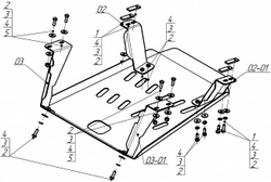 радиатора, 3 мм, Сталь. для Kamaz Компас 5 2023-н.в., Motodor.27719
