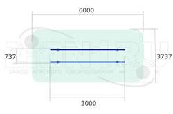 Брусья параллельные МО1300 СЭ191 для спортивной площадки