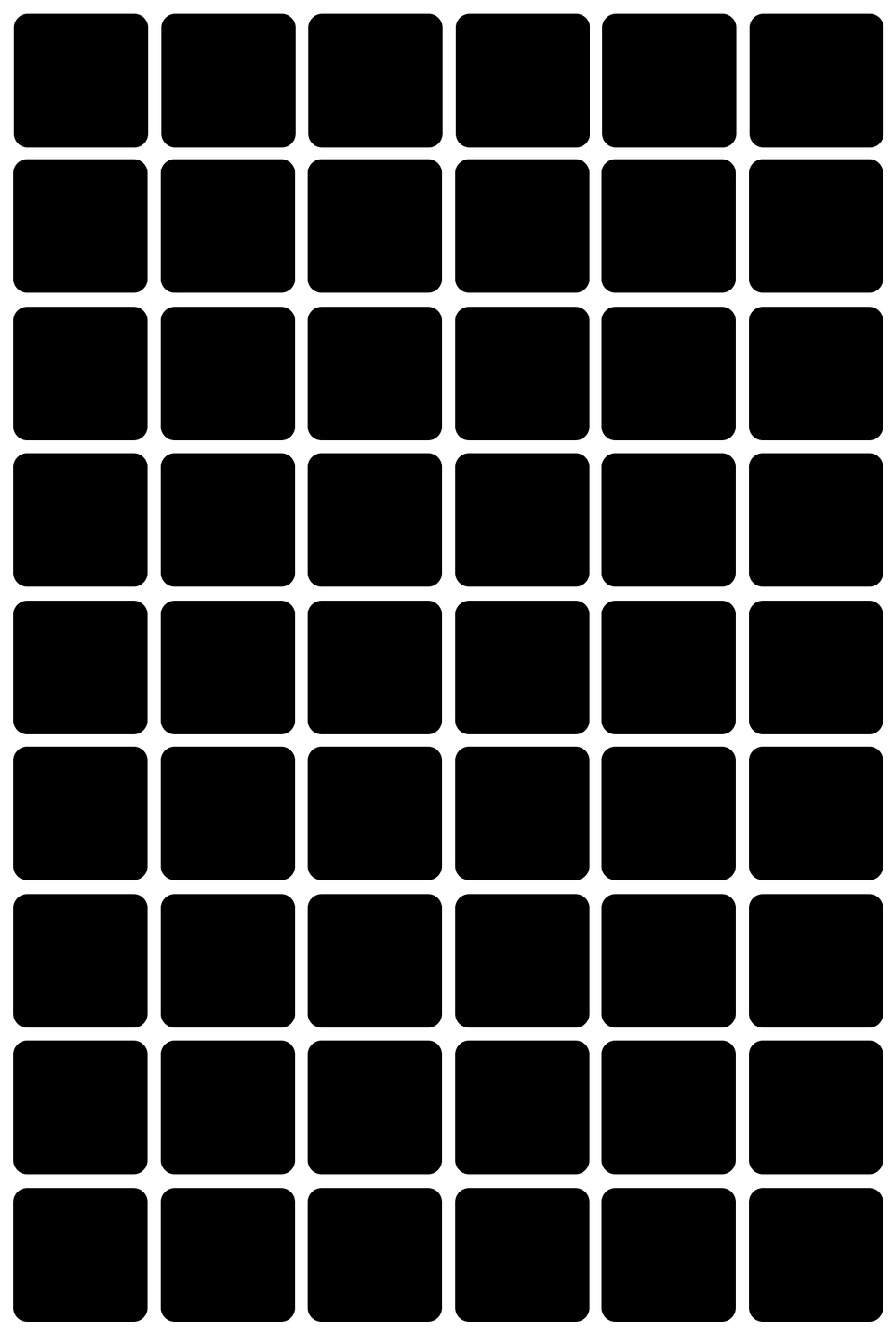 Виниловые наклейки для маркировки Policomprint М2, 20х20 мм. 108 шт.