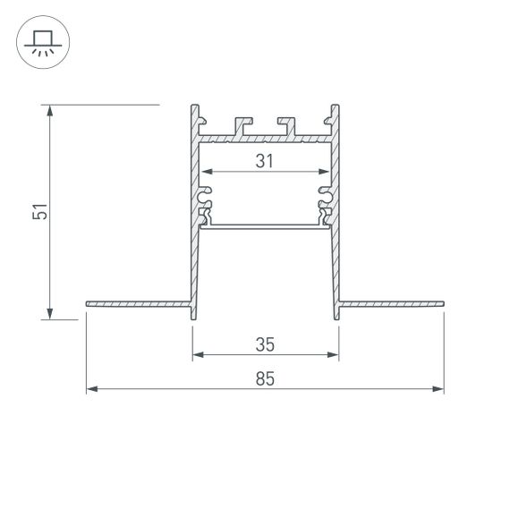 Профиль Arlight SL-Comfort32-Fantom-2000 Anod 033276