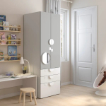 Шкаф - PLATSA/ SMÅSTAD / SMАSTAD  IKEA/ ПЛАТСА/СМОСТАД  ИКЕА, 60x57x181 см, белый/серый