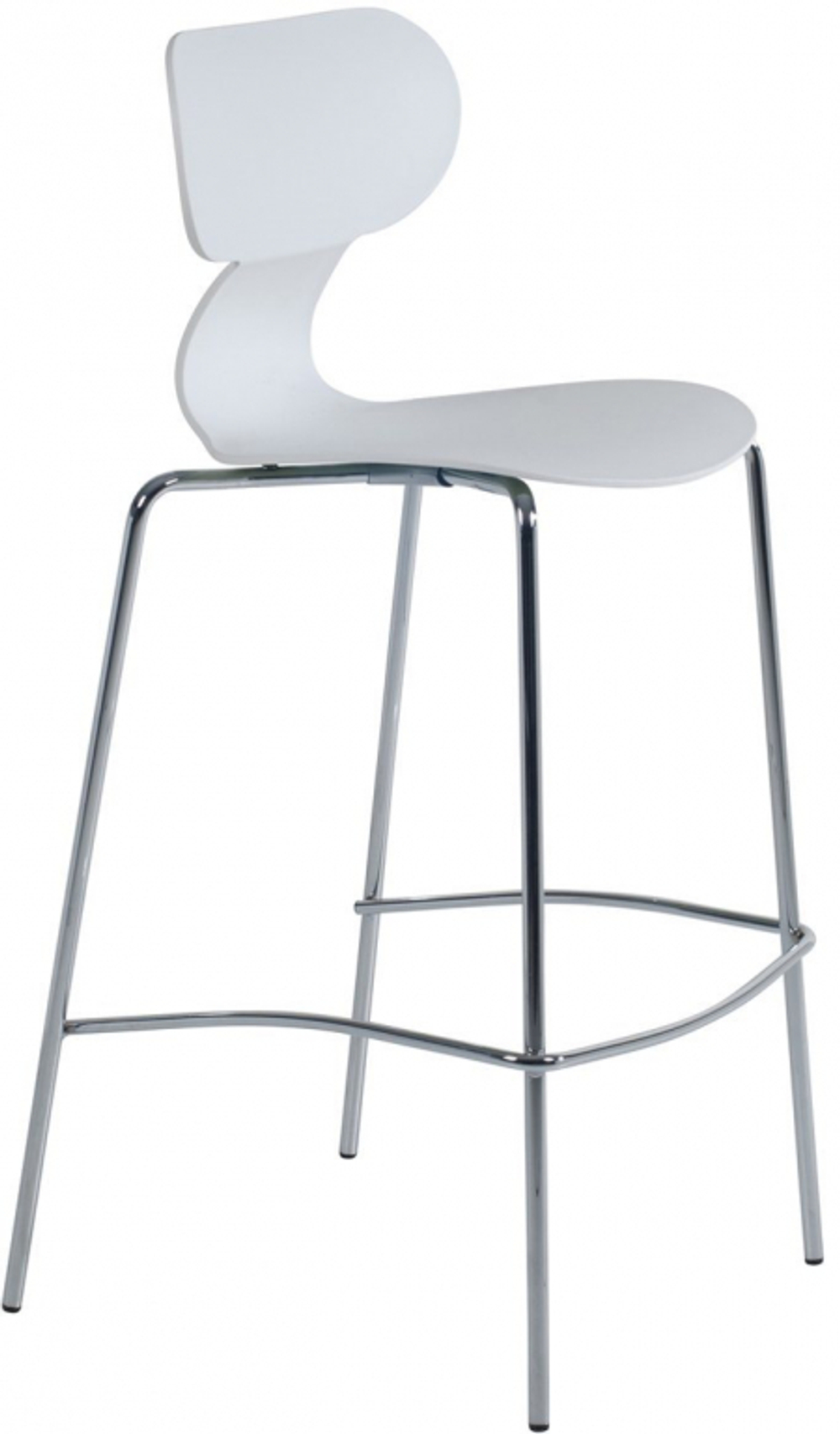 Стул пластиковый барный Papatya Yugo-S Bar, белый