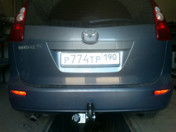 Фаркоп для Mazda 5 (2010-) (без электрики) (паспорт и сертификат) AvtoS.MZ02
