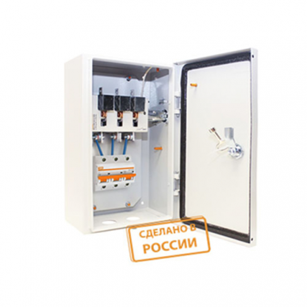 ЯРП-100-63А IP54 (с авт. выкл. ВА 47-100) Ящик с рубильником без предохранителей TDM SQ1602-0013