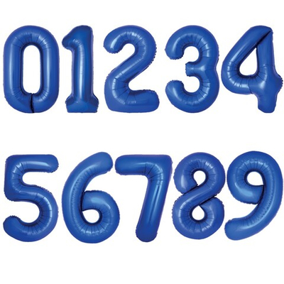 Фольгированные цифры, в глубоком синем цвете, 102 см