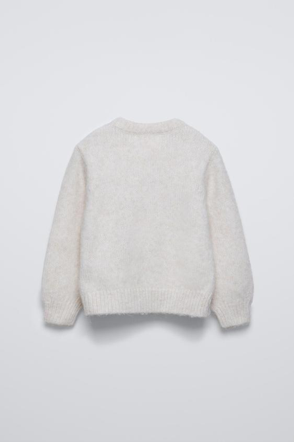 ZARA СВИТЕР С ЦВЕТАМИ, ЭКРЮ