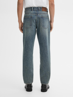 Massimo Dutti Зауженные джинсы из хлопка, индиго