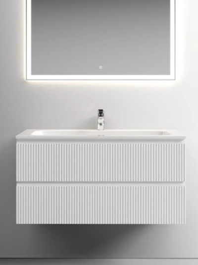 Тумба подвесная SANCOS Snob T 995х445х500, c двумя ящиками оснащенными доводчиками, Bianco, арт.SNT100W