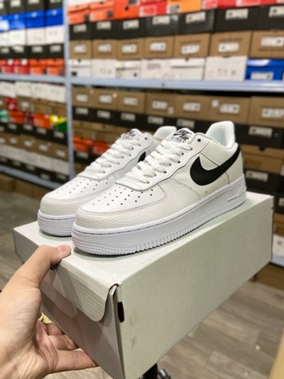 Nike Air Force 1 Low '07 "White Black Pebbled Leather"