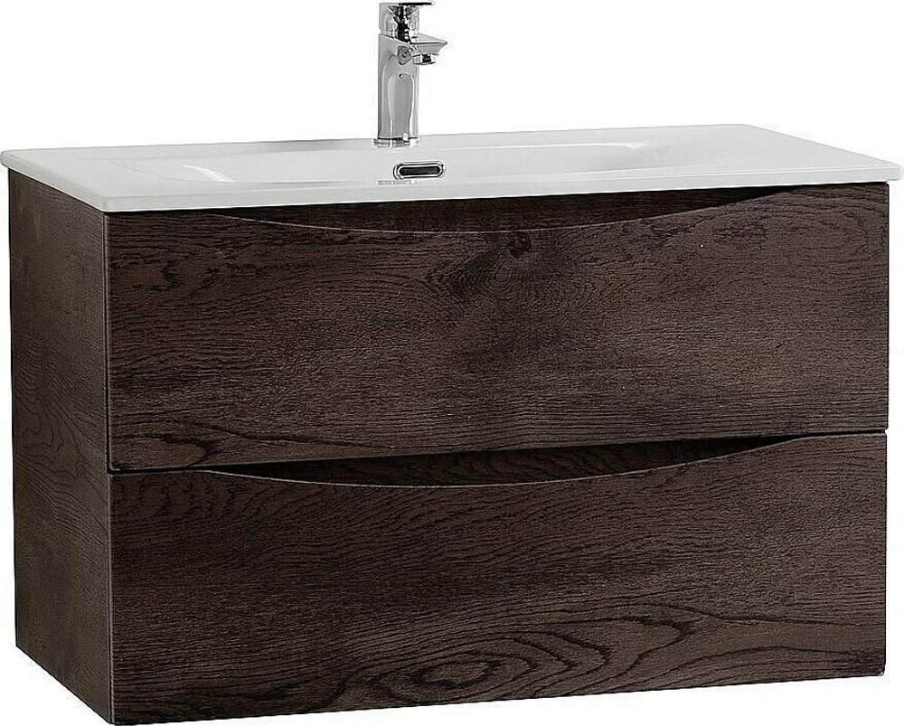 Тумба с раковиной BelBagno MARINO-CER-N-800-2C-SO-RNG-P Rovere Nature Grigio