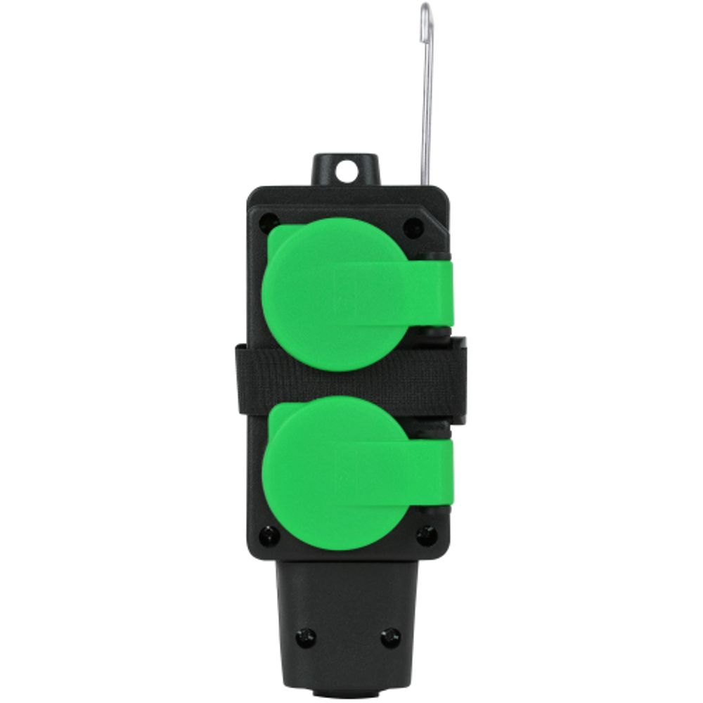 Удлинитель силовой ЭРА GREEN LINE UDL-KG-2x2,5m-30m-IP44 с крышками 4 розетки 30м КГ 2x2.5мм2 IP44 | Силовые удлинители