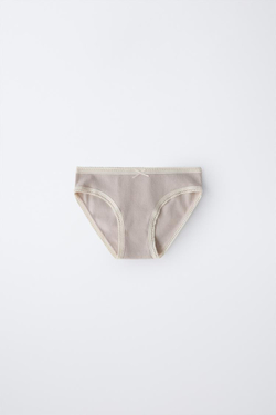 ZARA НАБОР ИЗ ШЕСТИ ТРУСОВ С ПРИНТОМ, РЫЖЕВАТО-КОРИЧНЕВЫЙ