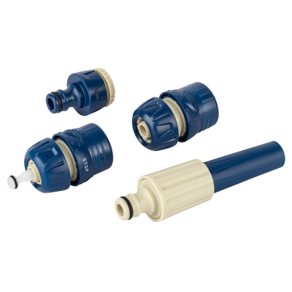 GAKP12-095 GREEN APPLE ЕСО Комплект для полива (наконечник, штуцер, коннектор, коннектор с аквастопо | Аксессуары для полива Green Apple