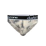 Мужские трусы брифы светло-серые с принтом DARKZONE DZN6391