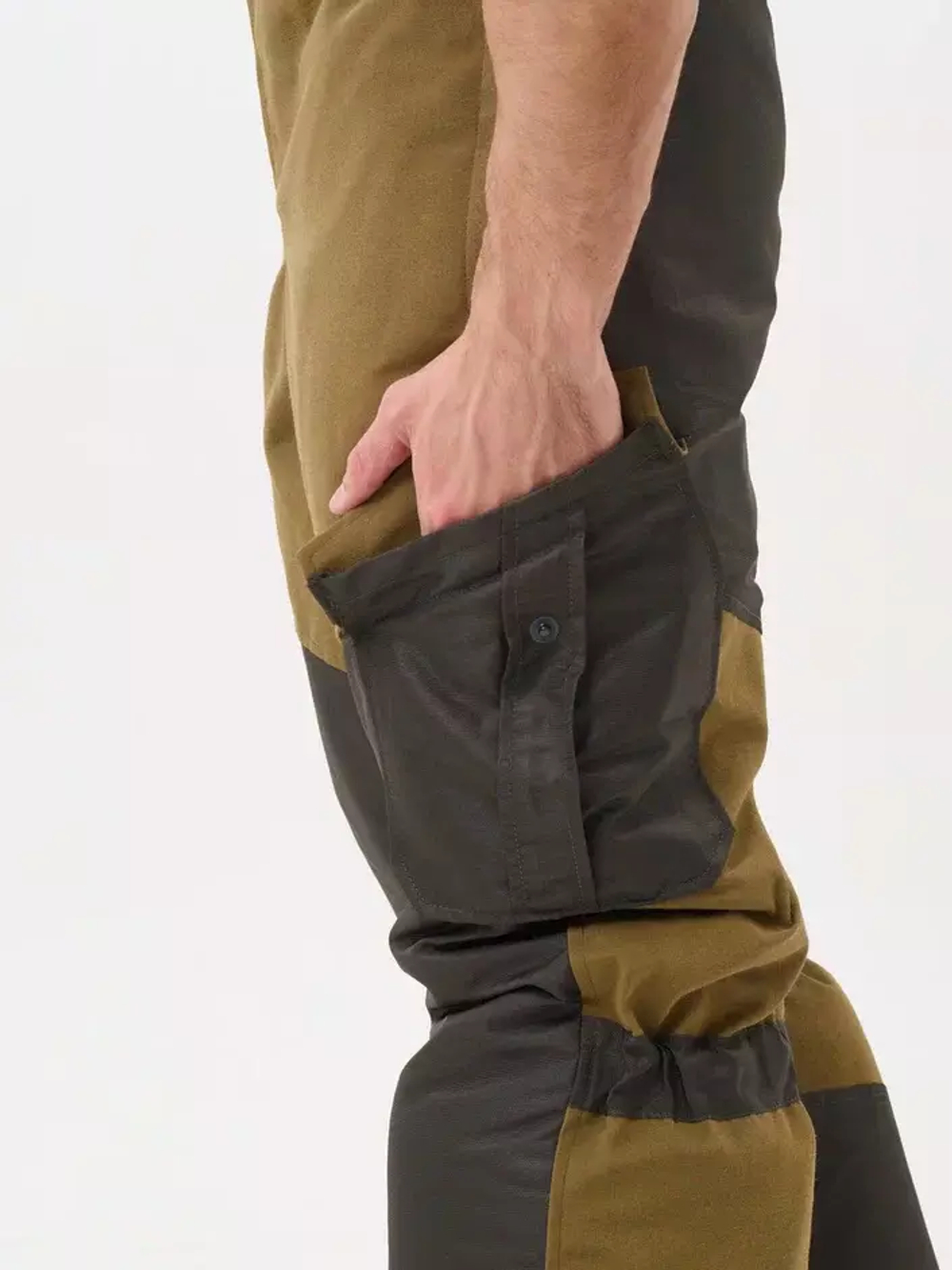 Зимний мужской костюм Onerus "Горный -45" (Брезент/Таслан), Полукомбинезон, Хаки