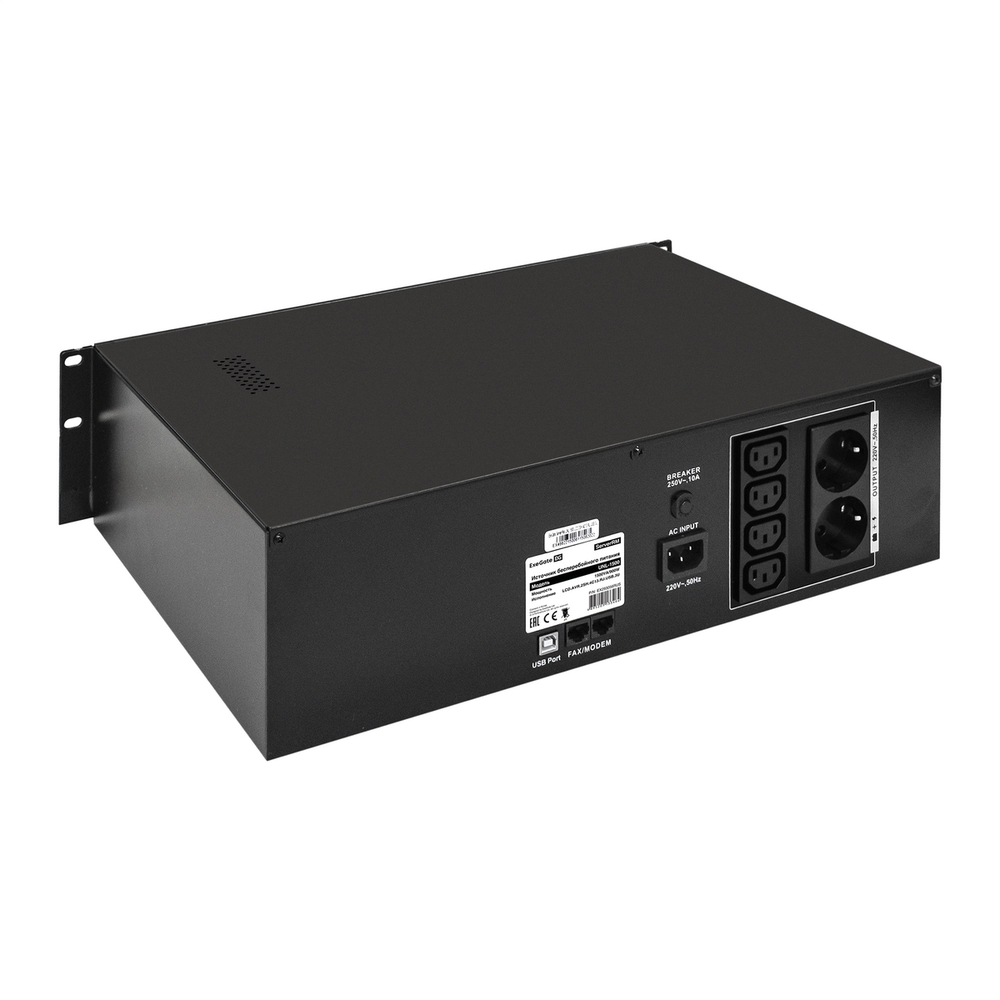 Источник бесперебойного питания  Exegate ServerRM UNL-1500.LCD.AVR.2SH.4C13.RJ.USB.3U