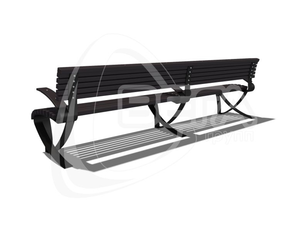 Диван парковый Будапешт, длина 2,9 м ДП004.3.С