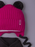 Шапка для девочки осенняя и шарф с ушками