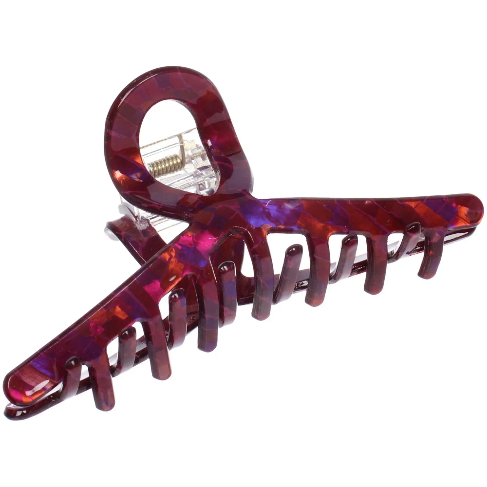 Заколка - краб для волос «AKS-EMPIRE», петля, микс 6 цветов, 11*4,5см