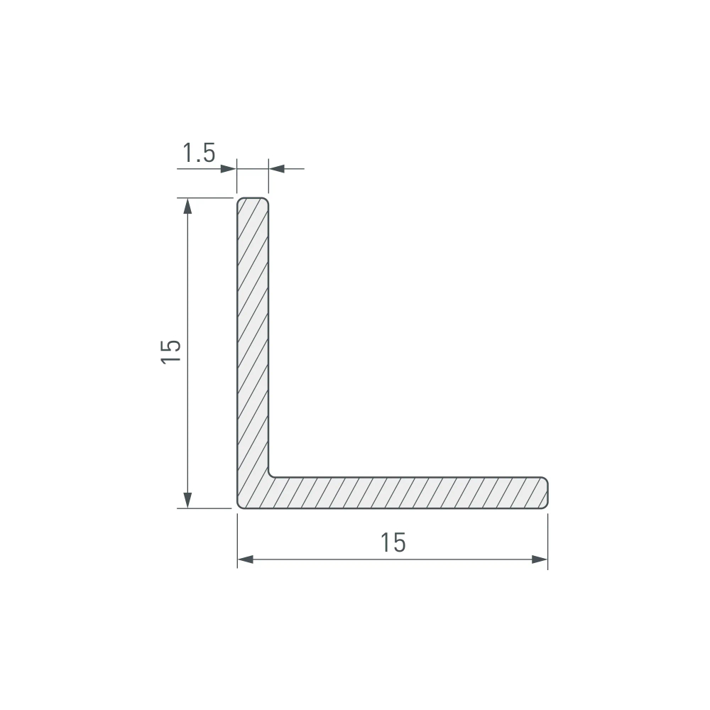 Уголок ARH-W15x15x1,5-3000 WHITE (Arlight, Алюминий) 063522
