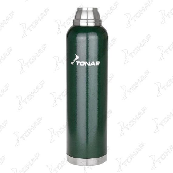 Термос (HS.TM-059-G) 1600ML с ситечком зеленый (2 крышки-кружки) TONAR