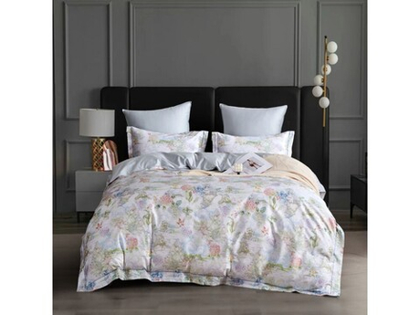 Постельное белье с одеялом 2 спальное евро Asabella Premium 2232-OMP