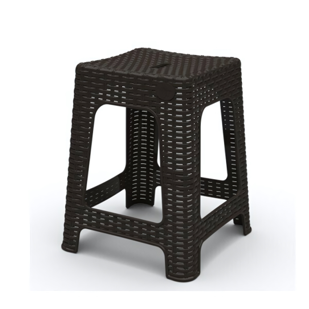 Табурет квадратный Rattan 363х363х448мм горький шоколад