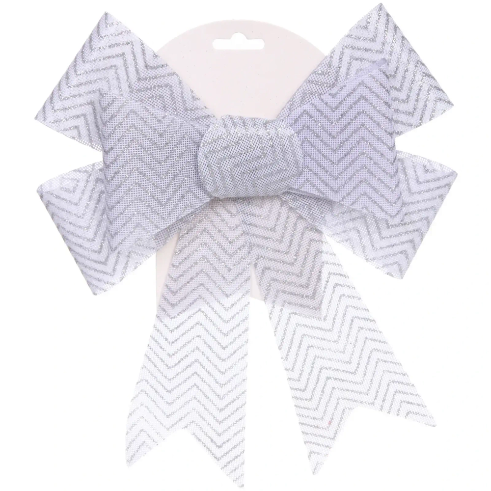 Бант на ёлку «Вошебный день» 25*28 см, Белый