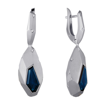 Серьги с Топазом и Бриллиантами, E0190-0/9