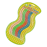 Карандаш простой, чернографитный, Basir, пластиковый, с ластиком, гибкий, цветной корпус, набор 10 шт