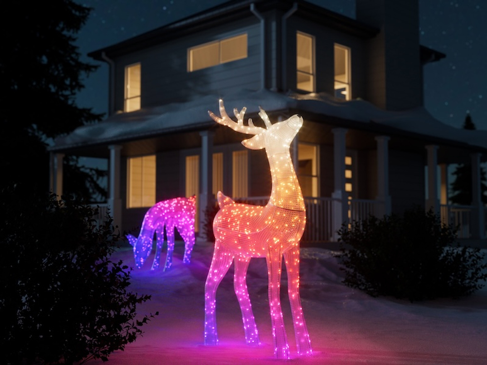 Twinkly 3D Олень с рогами, 240 RGB+W диодов, 125 cm, Iron/Acrylic