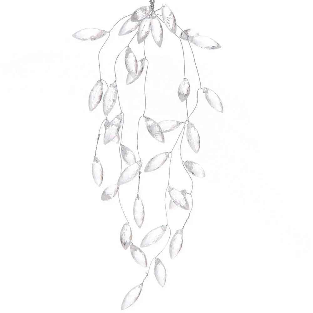 Ветка декоративная «Шарм» 27 см, Прозрачный