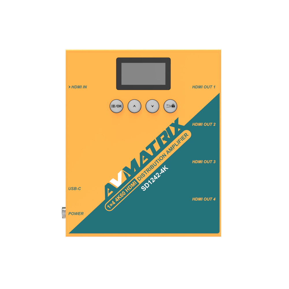 Усилитель-распределитель AVMATRIX SD1242-4K 1×4 4K60 HDMI