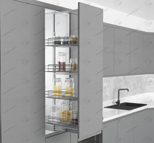 S-1814-C Шкаф-колонна в базу 350 мм, Starax, 5-ти ярусная, (280х510х1550-1700 мм)