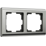 Рамка на 2 поста Metallic (глянцевый никель) W0021602