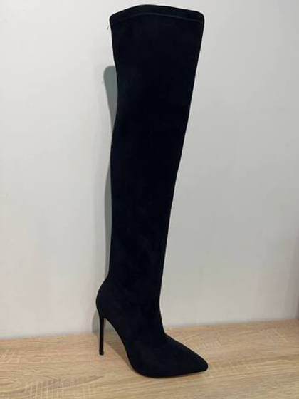 Ботфорты из искусственной замши