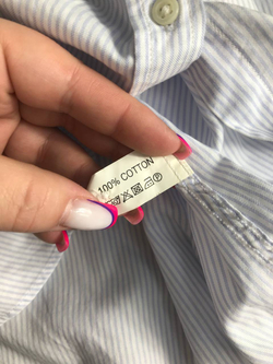 Рубашка Quiet в мелкую полоску, маркировка 36, визуально 42 размер