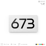 Номер на дверь 673, табличка на дверь для офиса, квартиры, кабинета, аудитории, склада, белая 120х70 мм, Айдентика Технолоджи