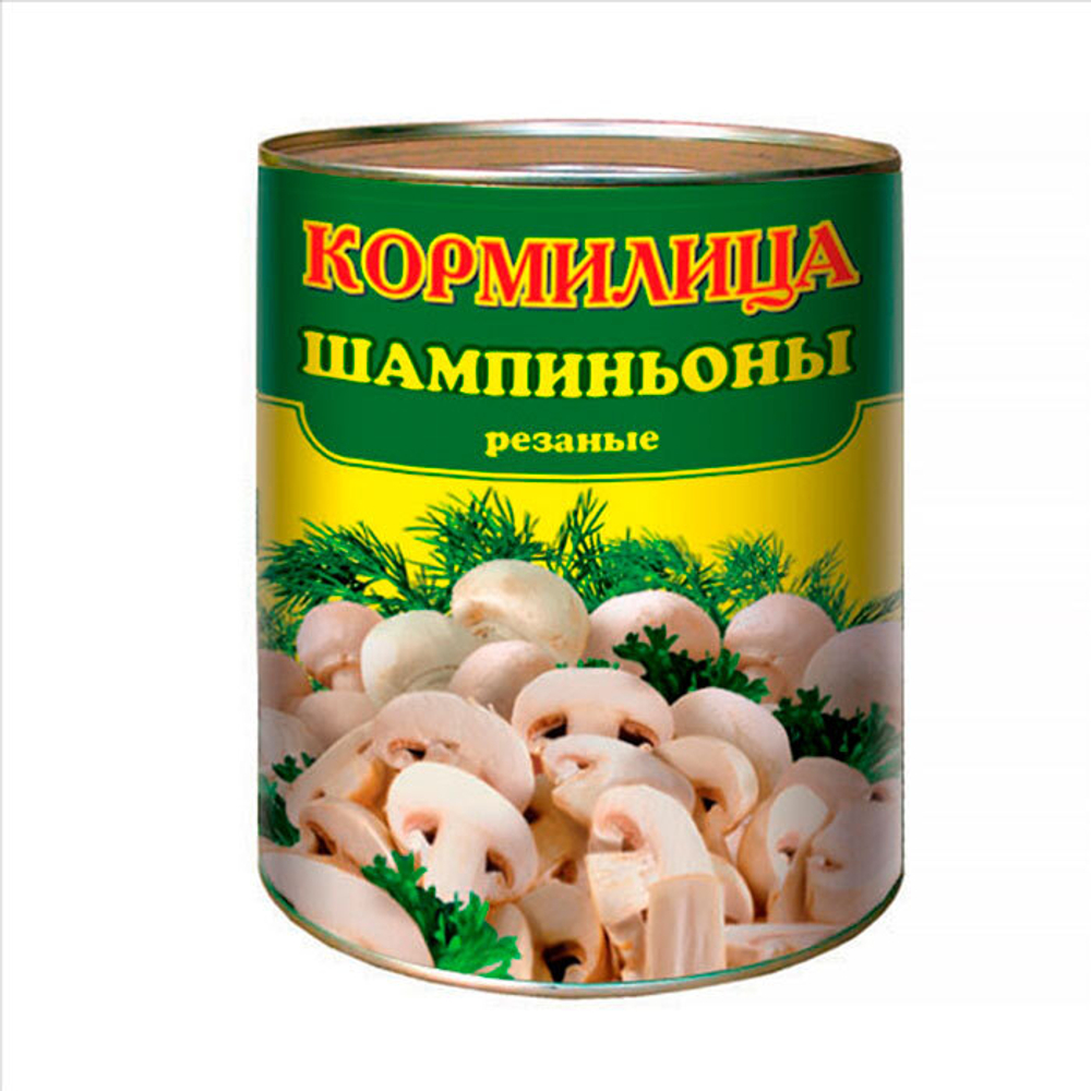 Шампиньоны Кормилица резанные 850 мл