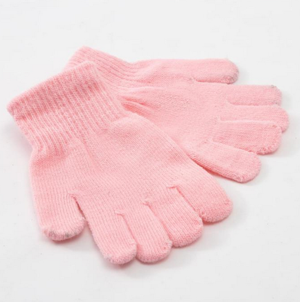 Перчатки "Однотонные", светло-розовый, р-р 15 (6-8 лет) 5133469 (MINAKU), 1 шт.