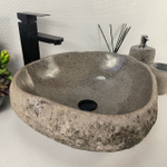 Каменная раковина из речного камня RS-05434 (45*41*15) 0861 из натурального камня