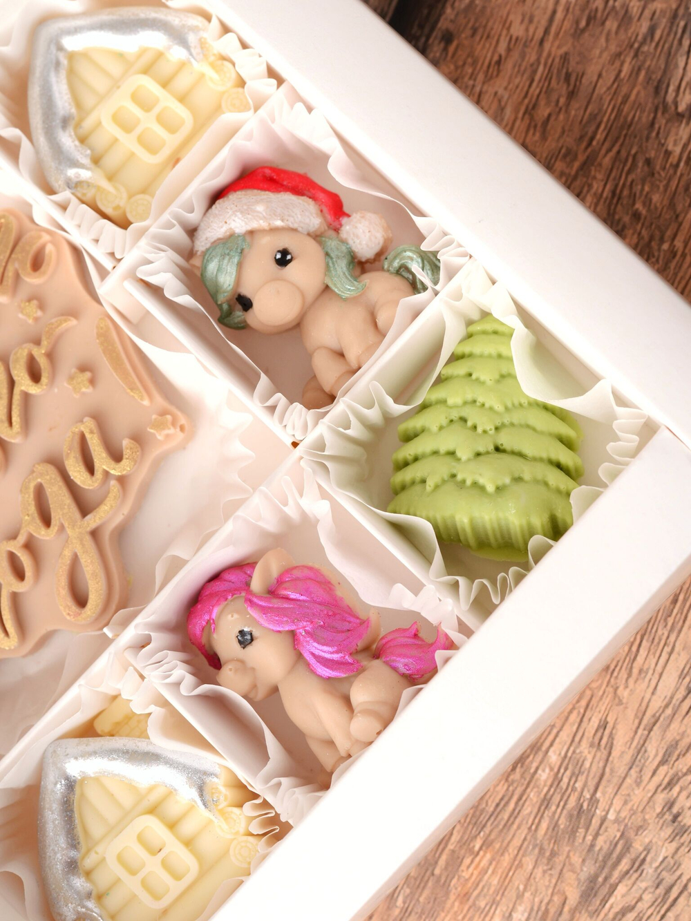 Шоколадный подарок "Чудесного Нового Года" с лошадками #2