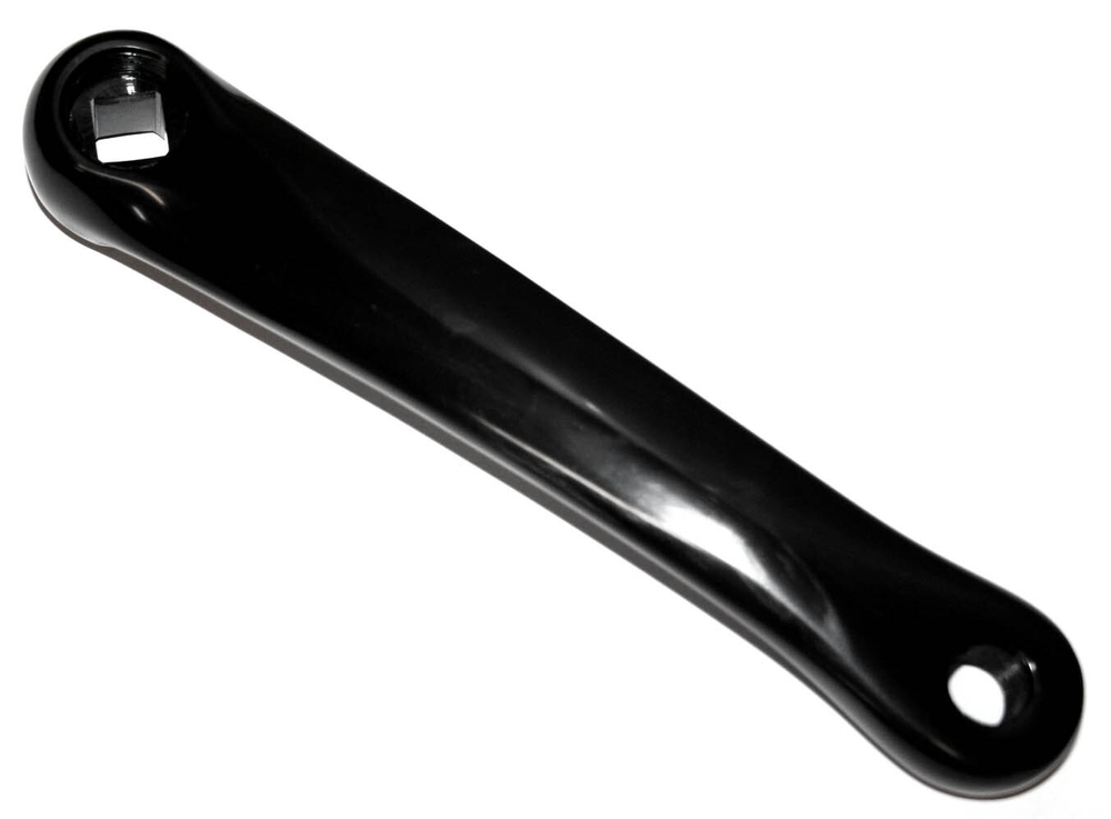 Шатун левый, алюминиевый, под ромб, L-175mm, черный. AL-3 Black