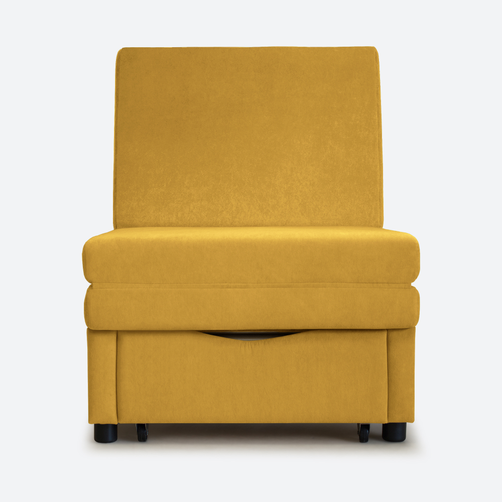 Кресло-кровать "Экономик" 70 см, велюр Dream Yellow