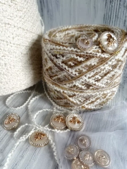 Декоративные металлические пуговицы Жуки-Пчела