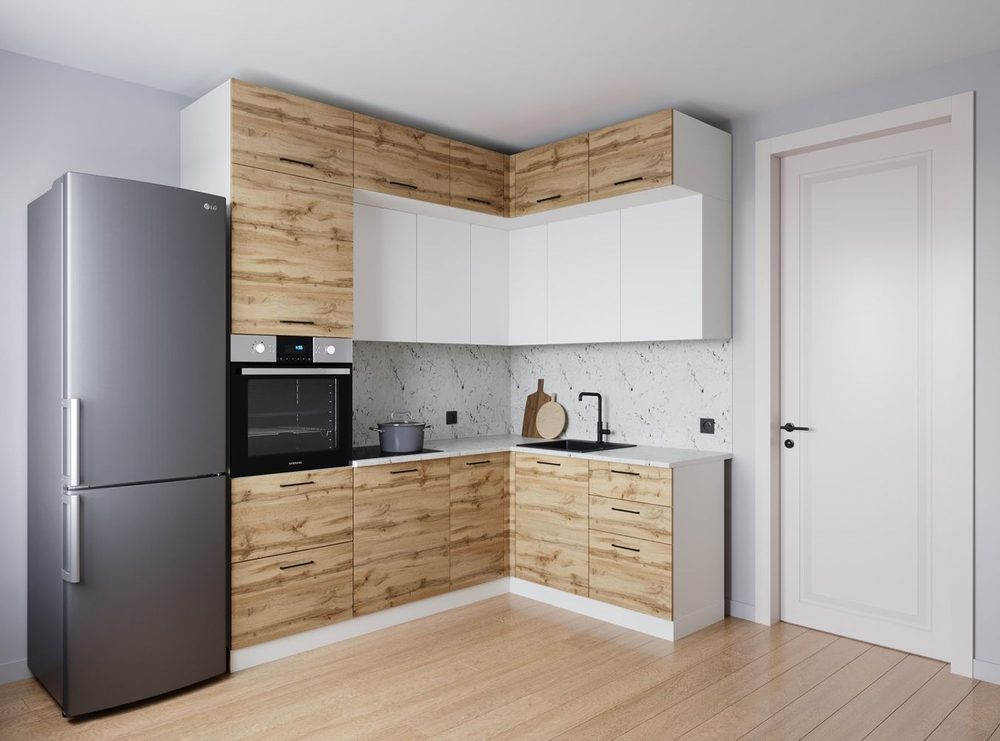 Кухонный гарнитур угловой Лада 2200х1700 столешница 26мм