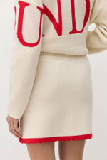 Юбка мини с фигурным краем