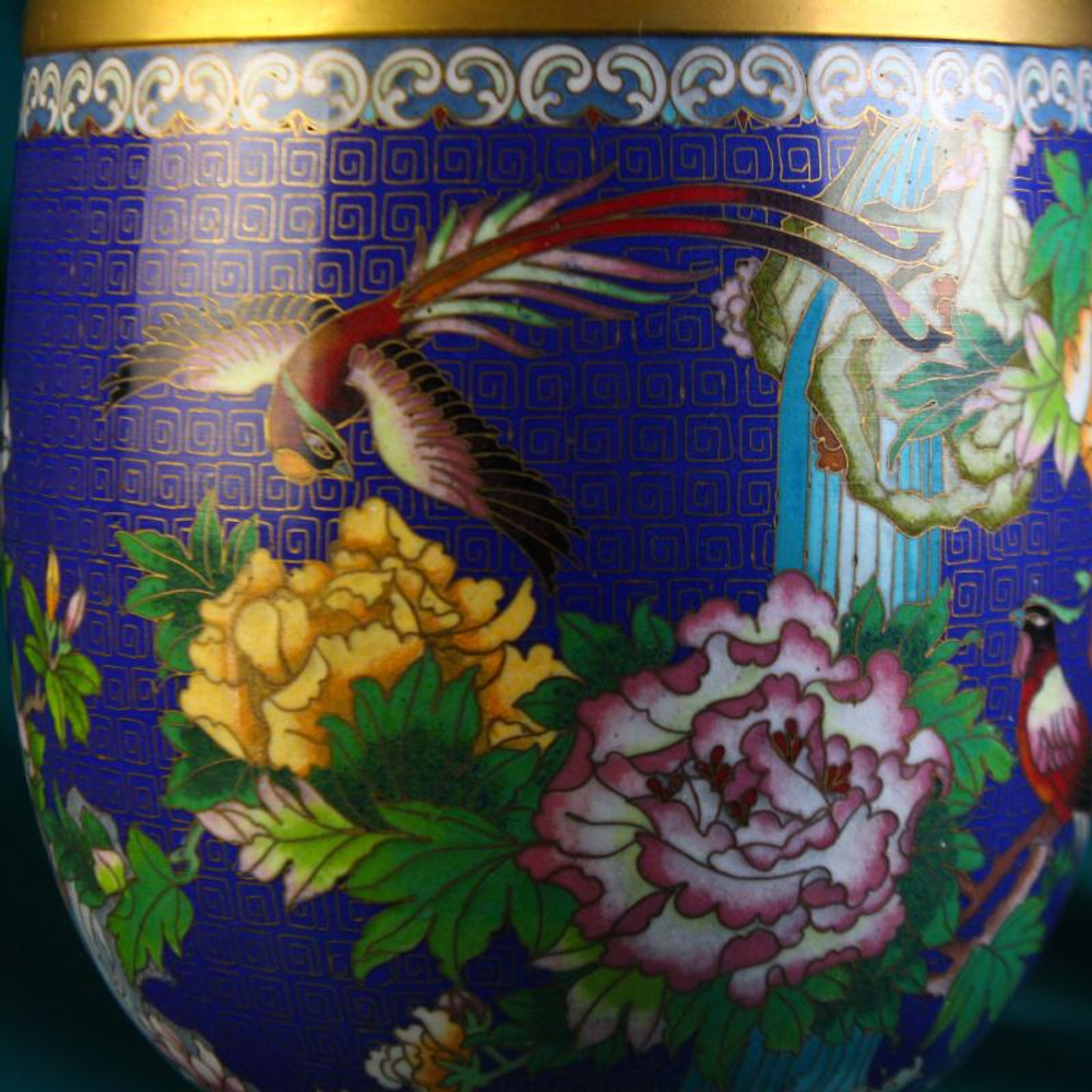 Парные вазы «Фазаны и пионы»