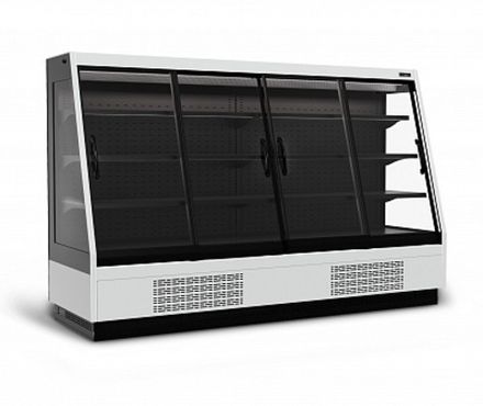 Витрина холодильная Carboma Tokyo 2 F16-08 VV 2,5-1 STANDARD фронт X1 (версия 2.0) (9006-9005)